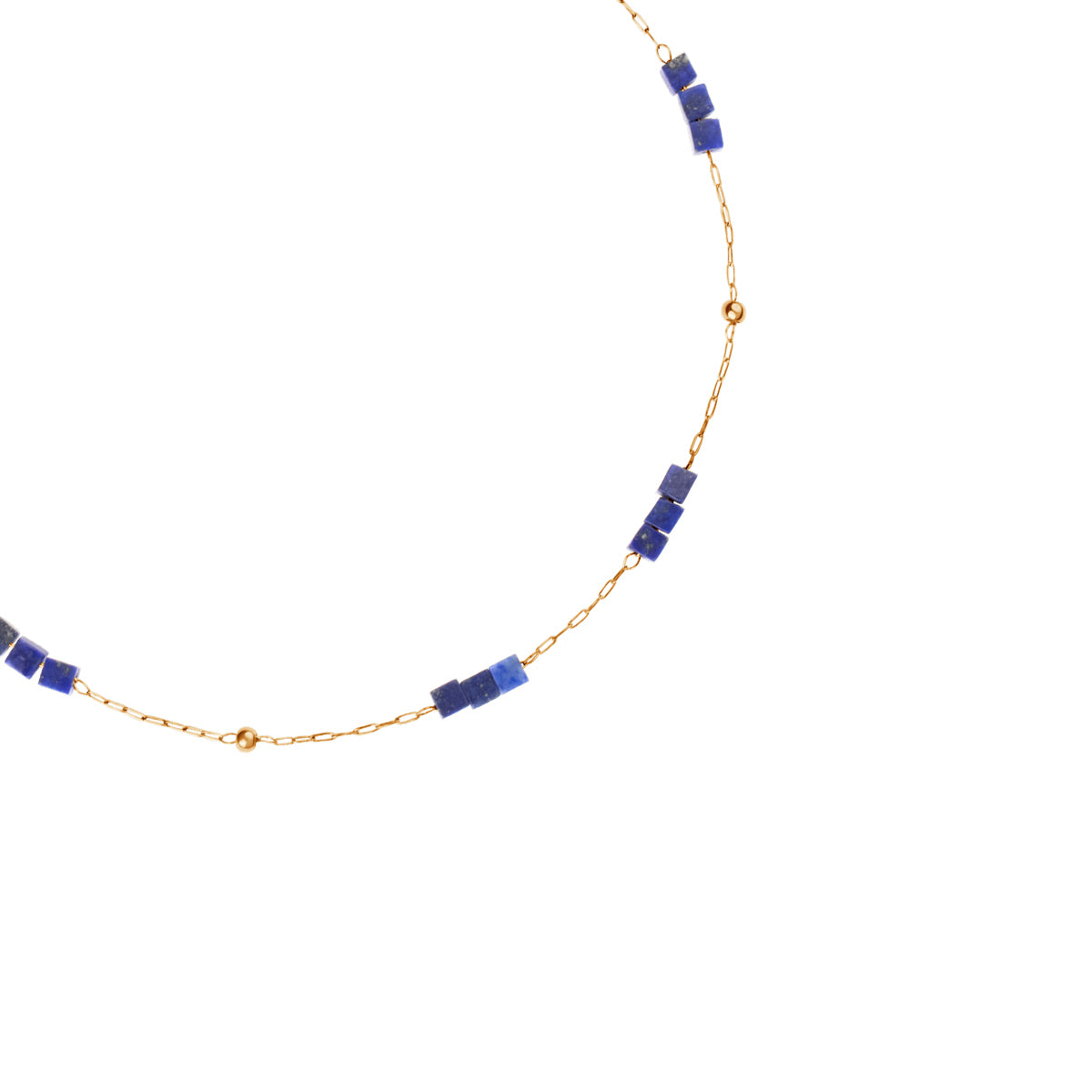 Bransoletka stalowa na nogę z lapis lazuli - Moderno - Verona