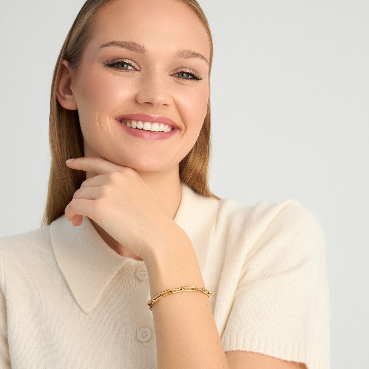 Bransoletka paperclip - stalowa