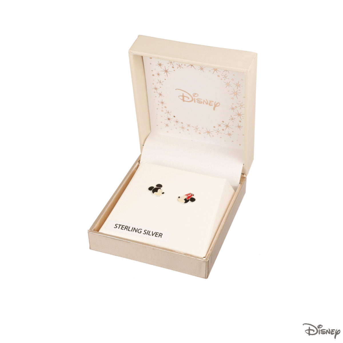 Kolczyki srebrna kolorową emalią - Myszka Minnie - Disney