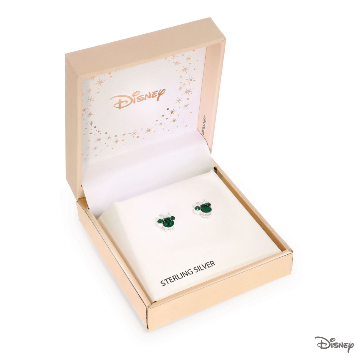 Kolczyki z zielonymi cyrkoniami - Myszka Minnie - Disney