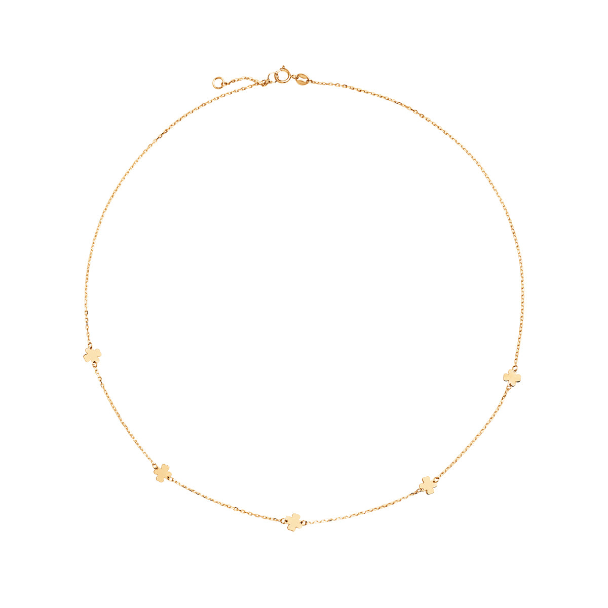 Naszyjnik złoty - koniczyny