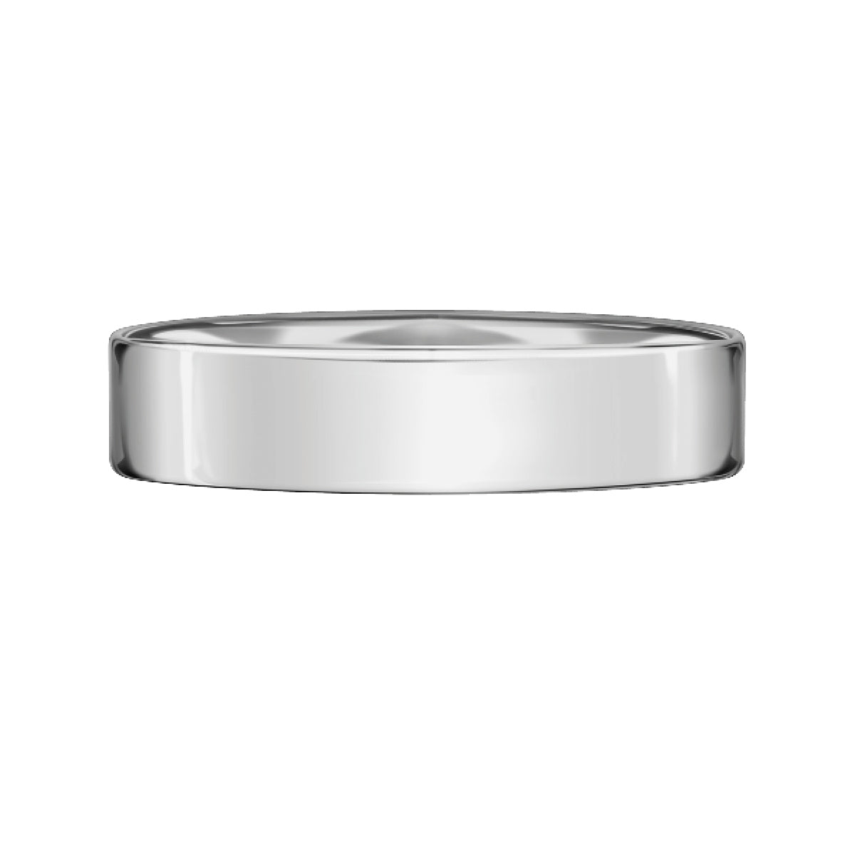 Obrączka ślubna z białego złota - 750 - polerowana - 4 mm