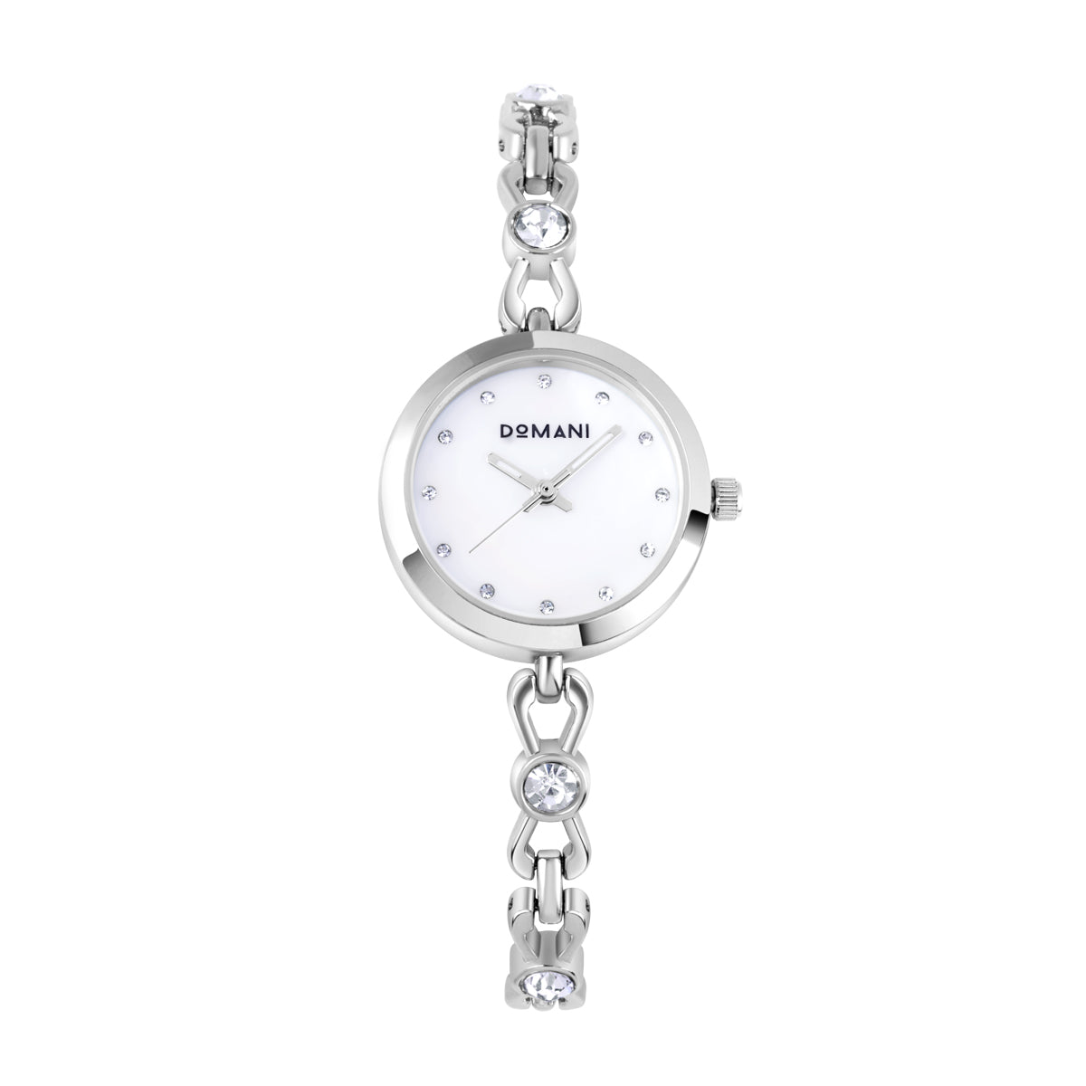Zegarek z masą perłową i cyrkoniami - Domani