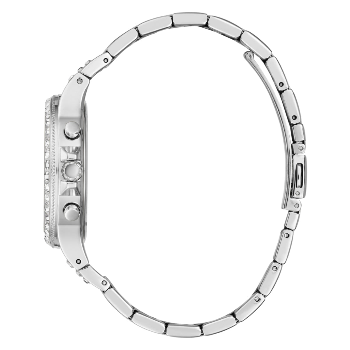 Zegarek na srebrnej bransolecie - Guess Sport Moonlight