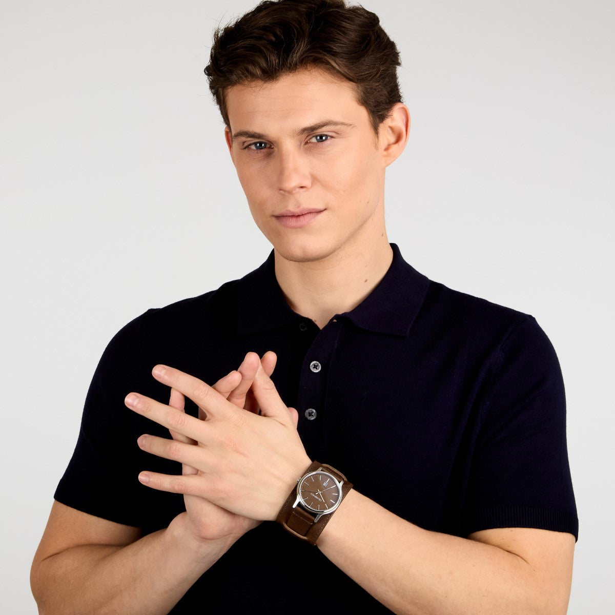 Zegarek na brązowym pasku - Trussardi New Gents - Verona