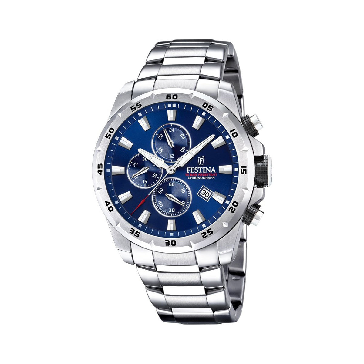 Zegarek na srebrnej bransolecie - Festina Timeless Chronograph - Verona