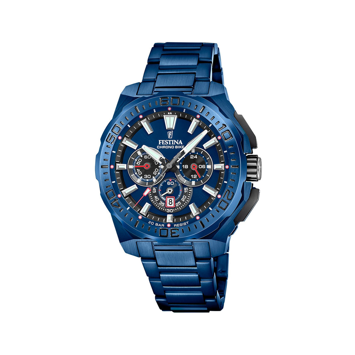 Zegarek na granatowej bransolecie - Festina Chronobike 2025