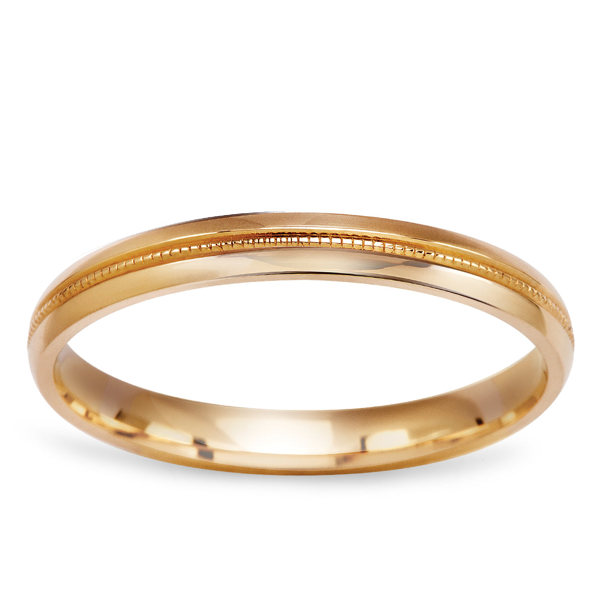 Obrączka ślubna z żółtego złota - próba 585 - 2,5 mm