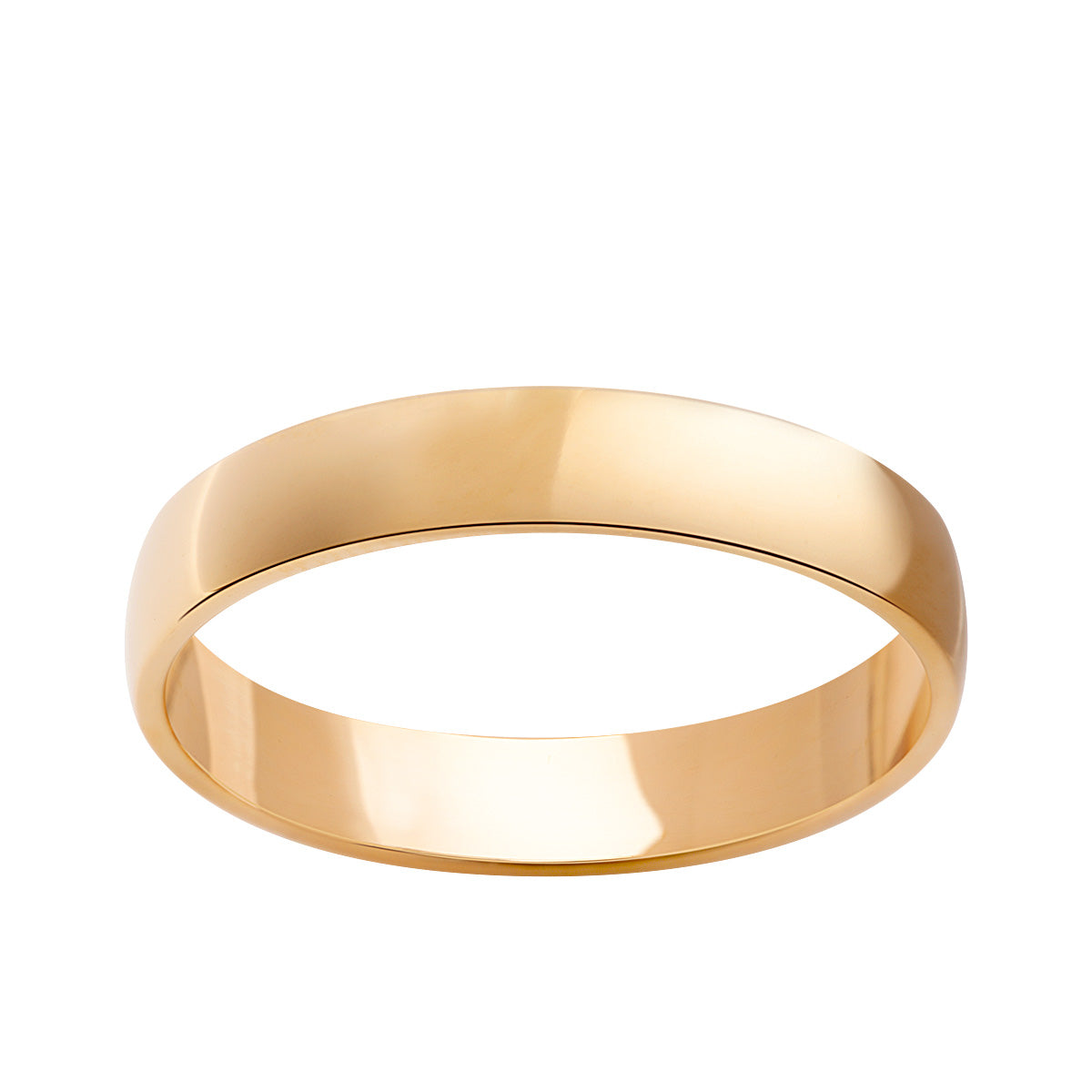 Obrączka ślubna z żółtego złota - próba 585 - 4 mm