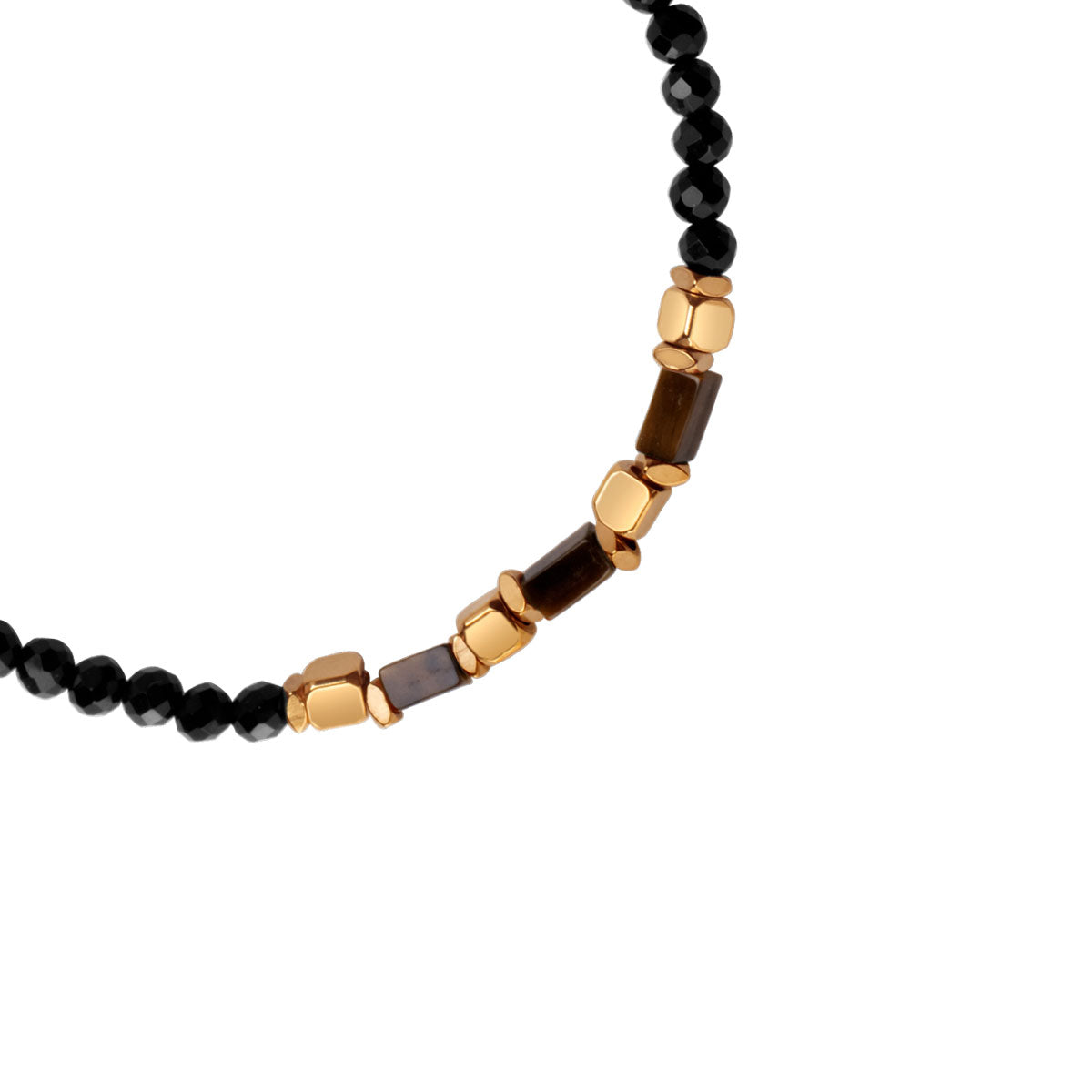 Bransoletka stalowa z agatem i tygrysim okiem - Moderno - Verona