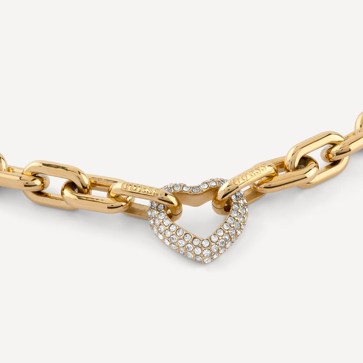 Bransoletka stalowa - serce - Guess Beloved