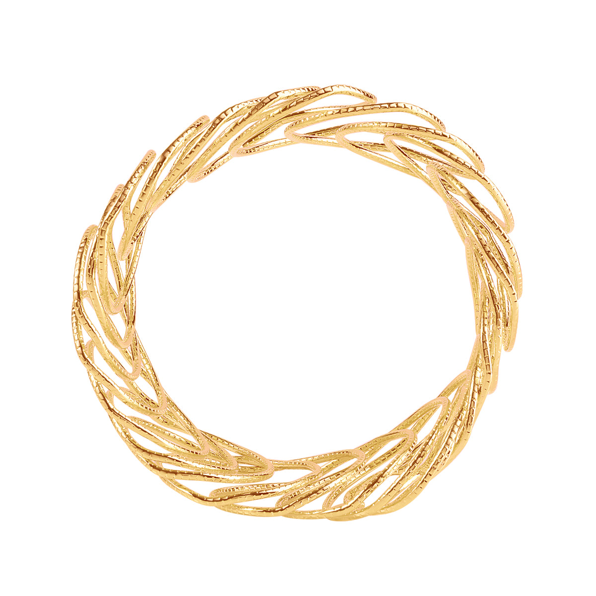 Bransoletka z mosiądzu pozłacanego - spirala - Moderno - Verona