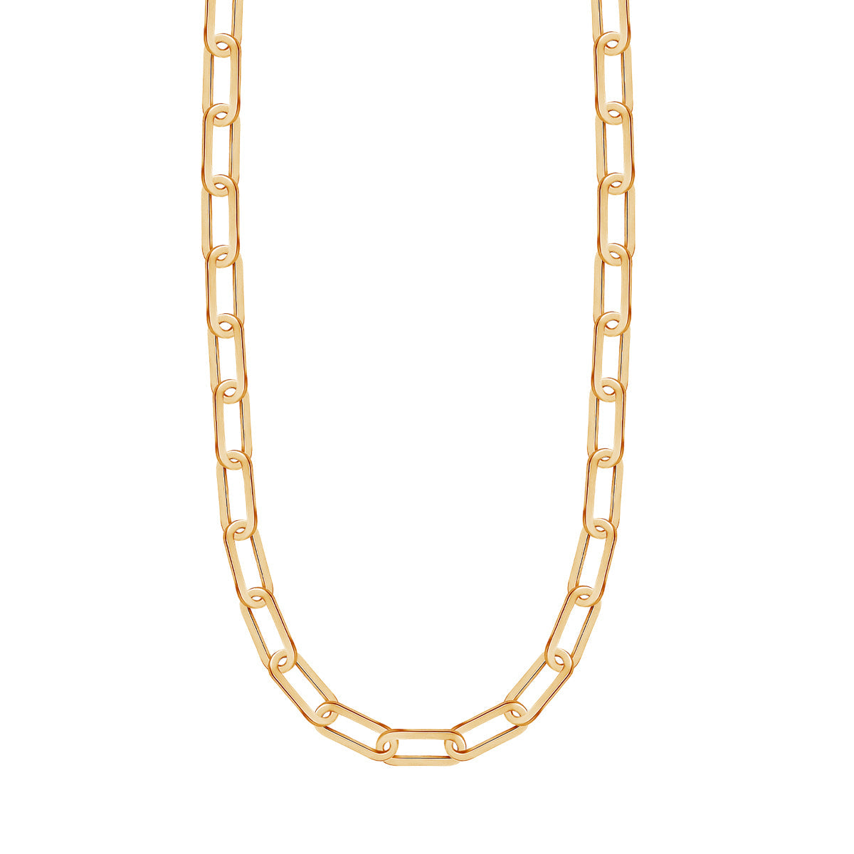 Naszyjnik łańcuch - paper clip -stalowy - Moderno