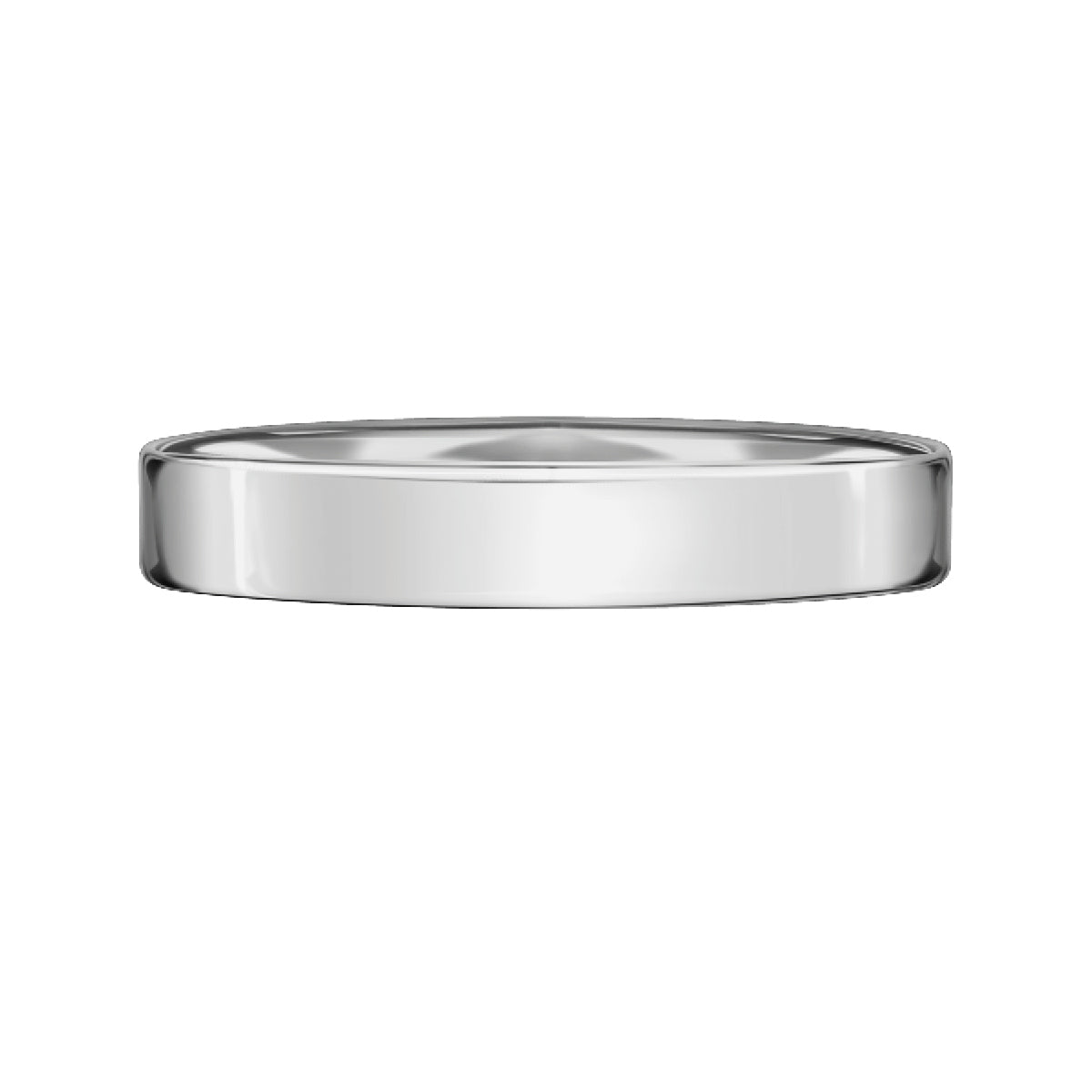 Obrączka ślubna z białego złota - 750 - polerowana - 3 mm