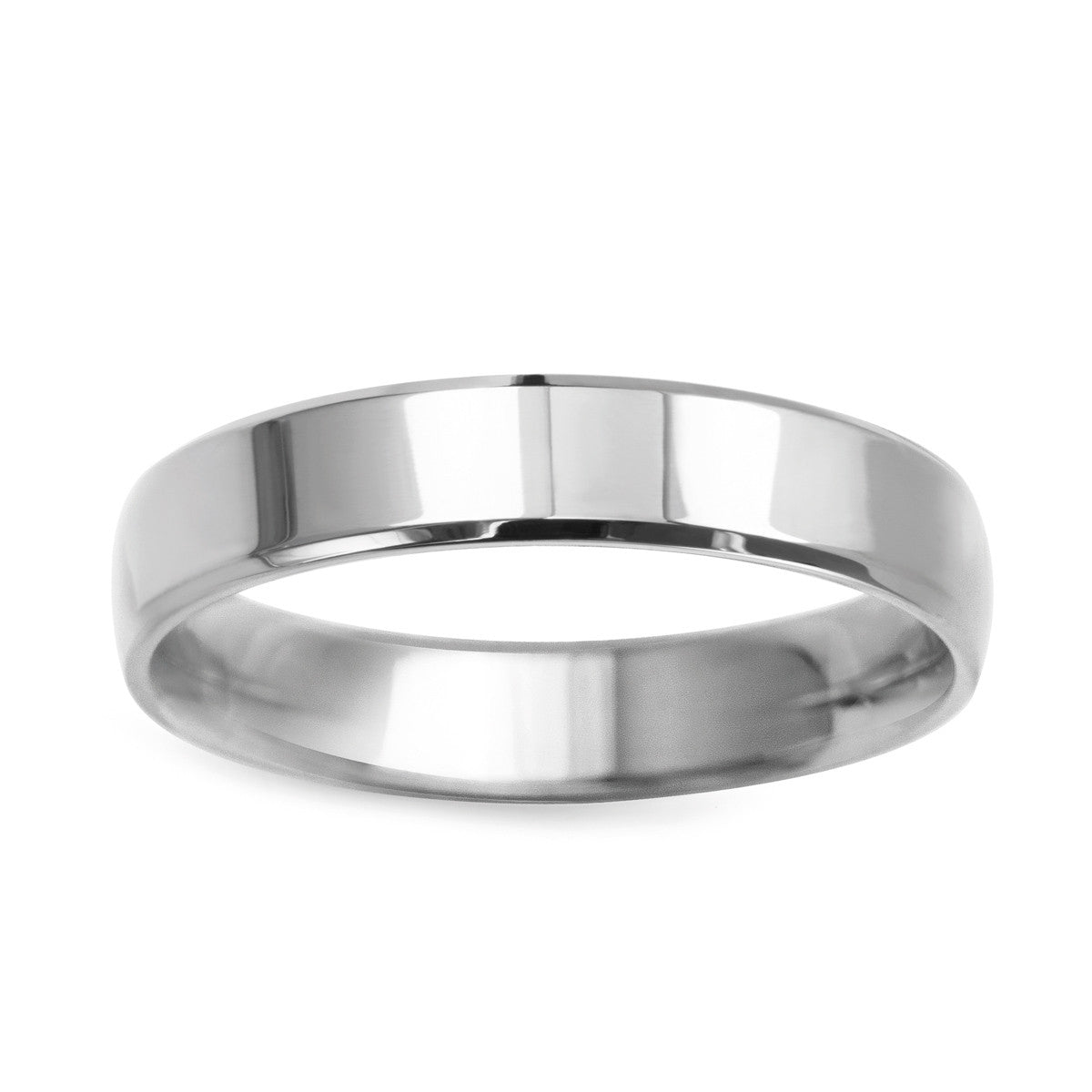 Obrączka ślubna z białego złota - próba 585 - 4,5 mm