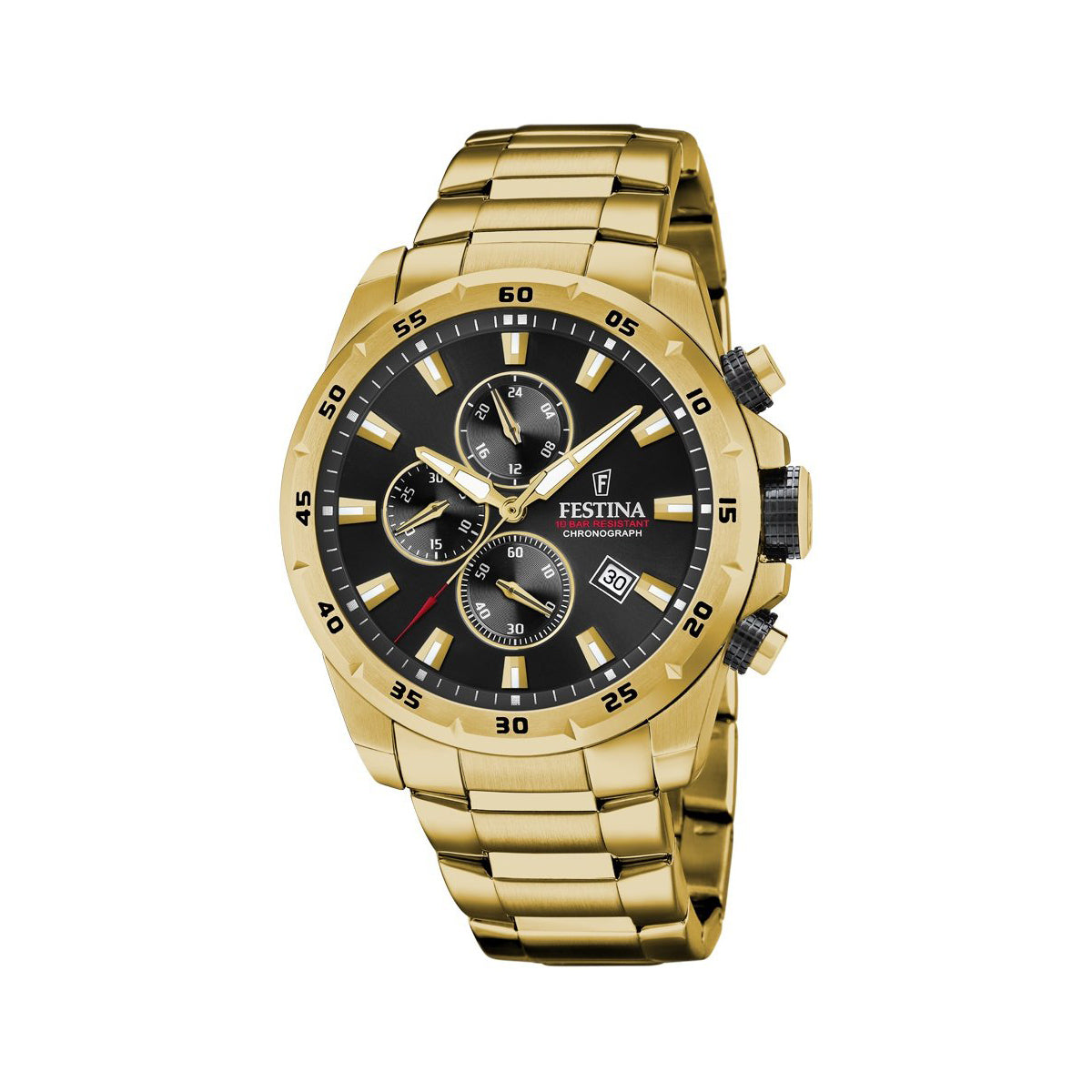 Zegarek na złotej bransolecie - Festina Timeless Chronograph