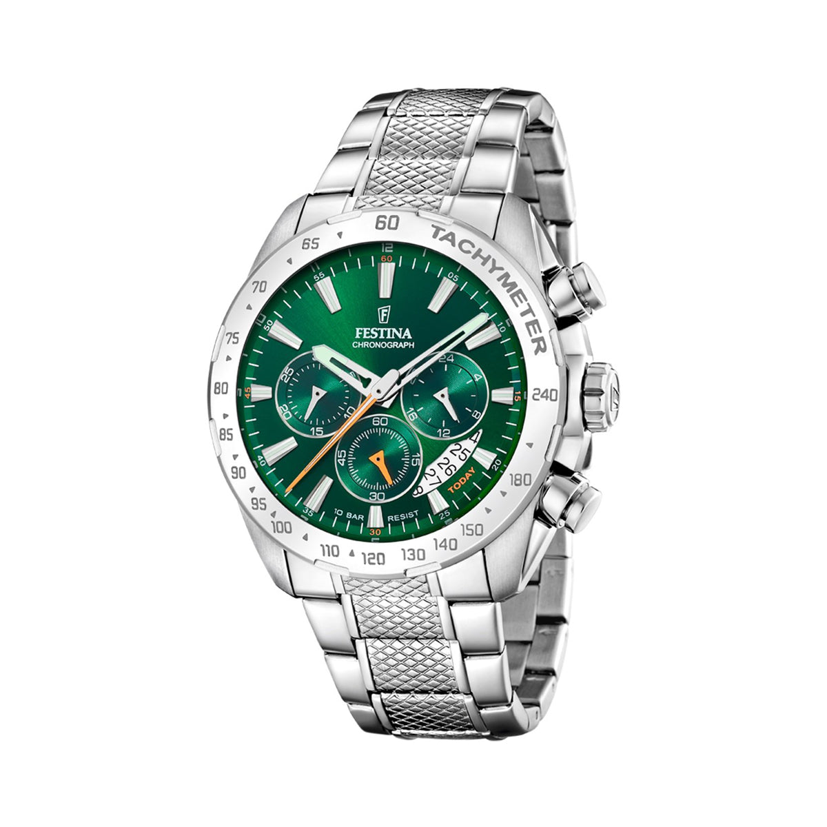 Zegarek na srebrej bransolecie - Festina Timeless Chronograph