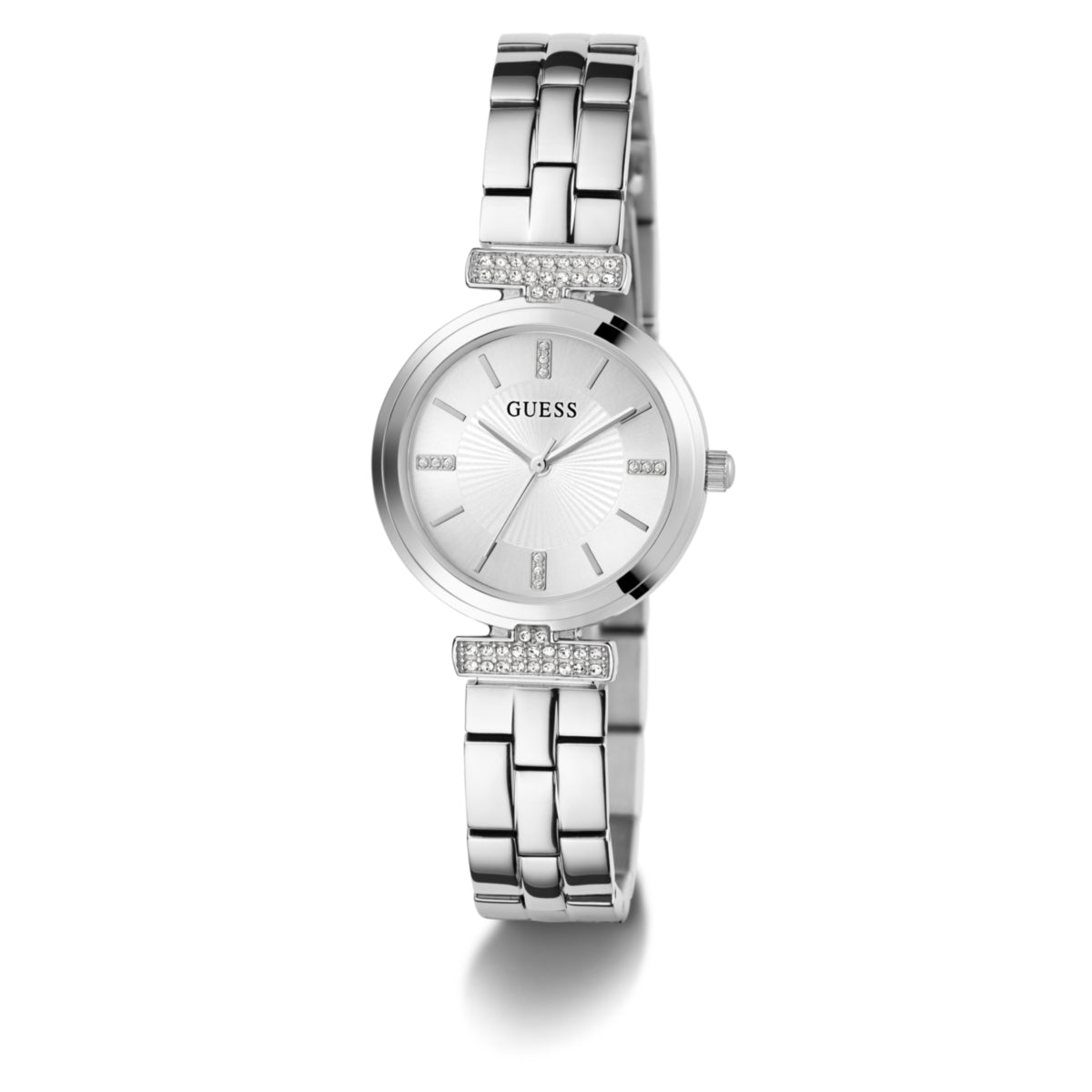 Zegarek na srebrnej bransolecie - Guess Array Silver