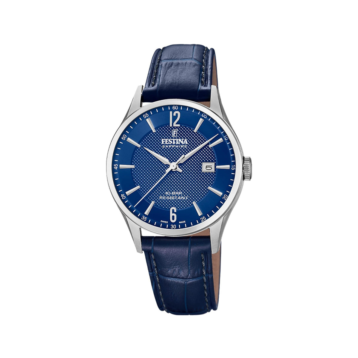 Zegarek na granatowym pasku - Festina Swiss Made