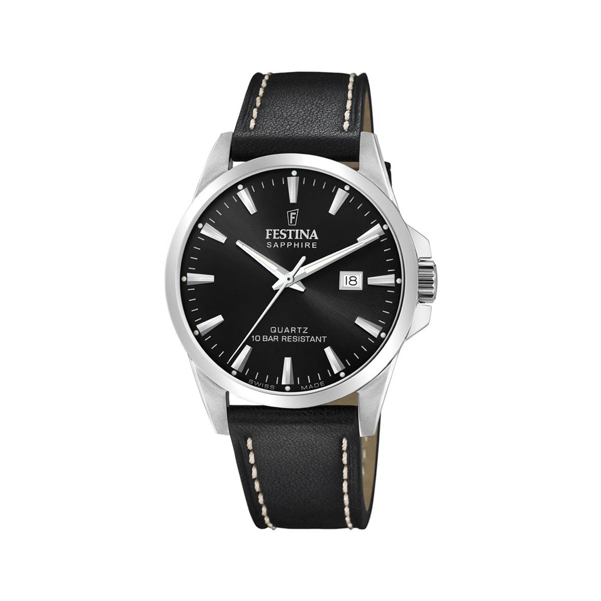 Zegarek na czarnym pasku - Festina Swiss Made