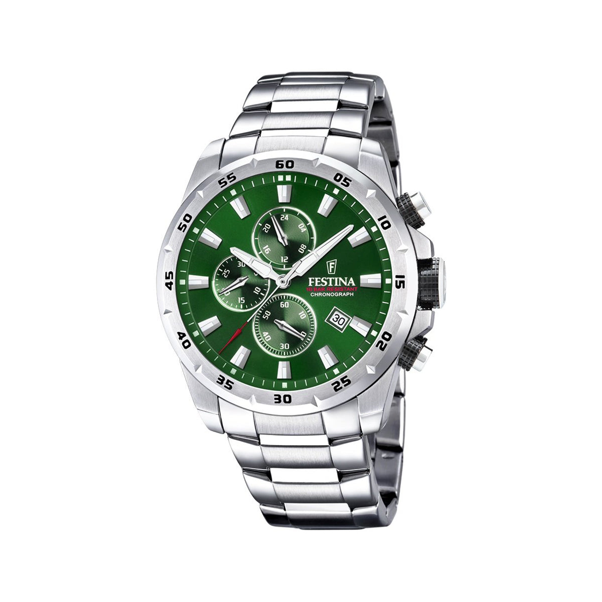 Zegarek na srebrnej bransolecie - Festina Timeless Chronograph - Verona