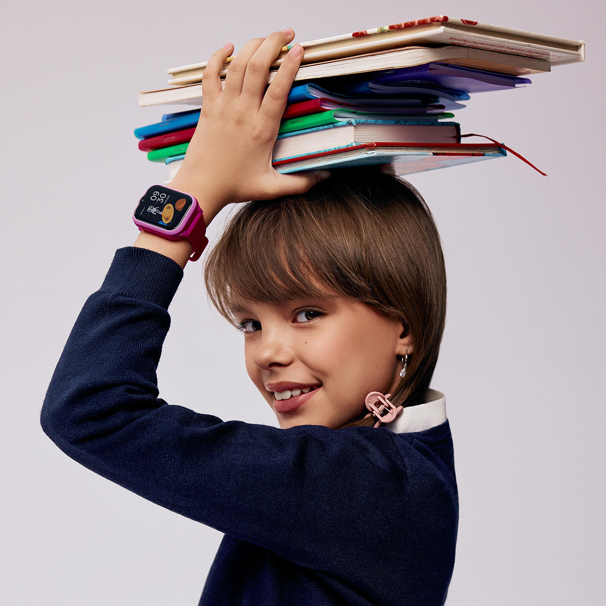 Smartwatch na fioletowym pasku - Garett Kids eSIM 4G