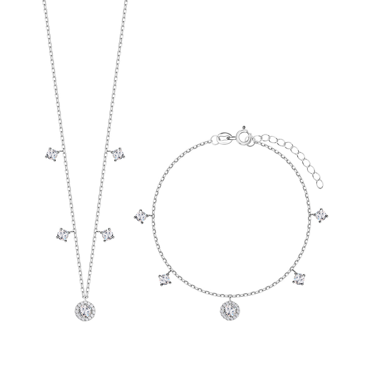 Zestaw biżuterii z cyrkoniami - Verona