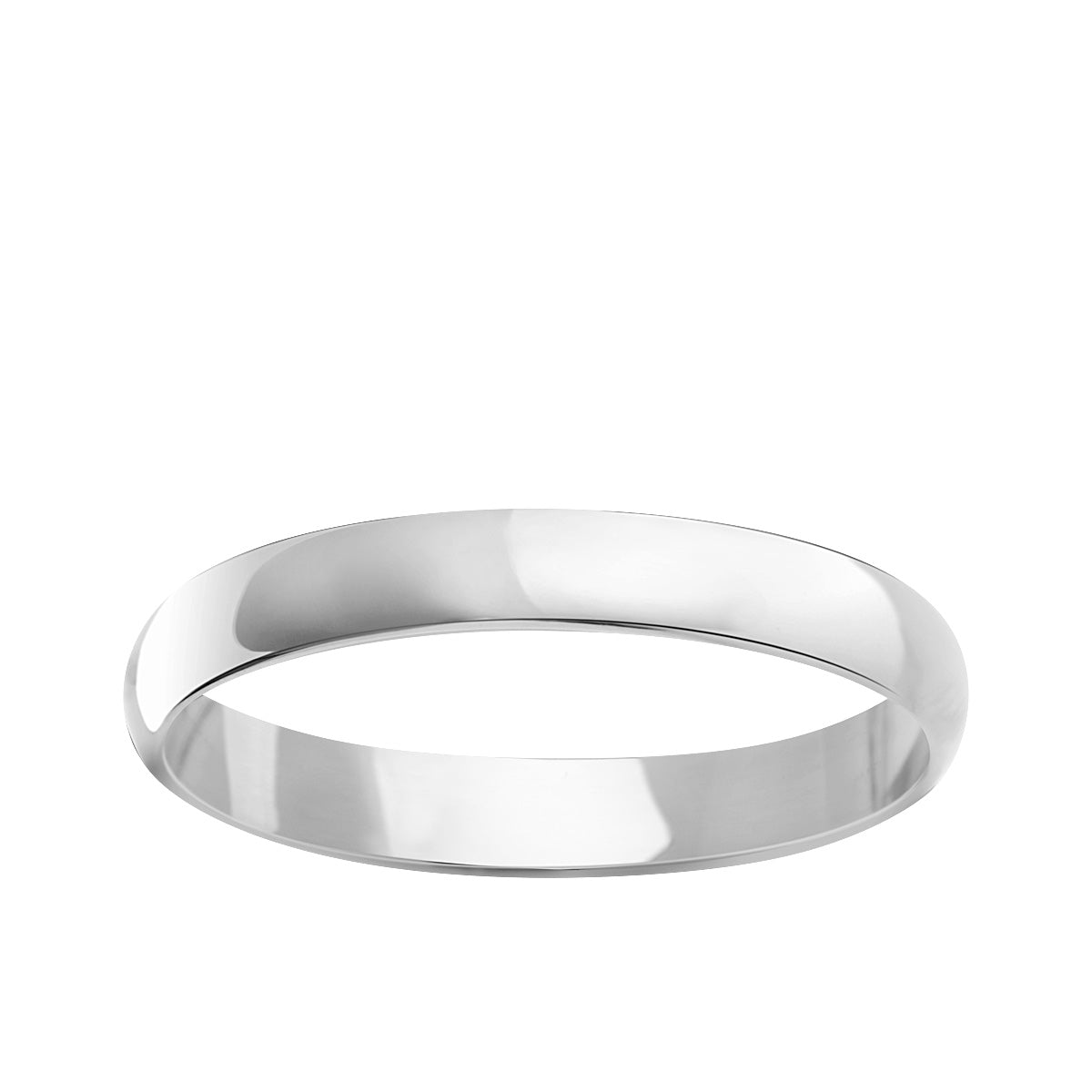 Obrączka ślubna z białego złota - 585 - 3,5 mm